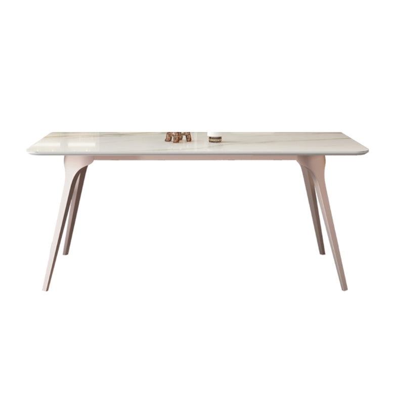 Modern Style 1/4/5/6/7 Pieces Dining Table Rectangle Stone Furniture in White