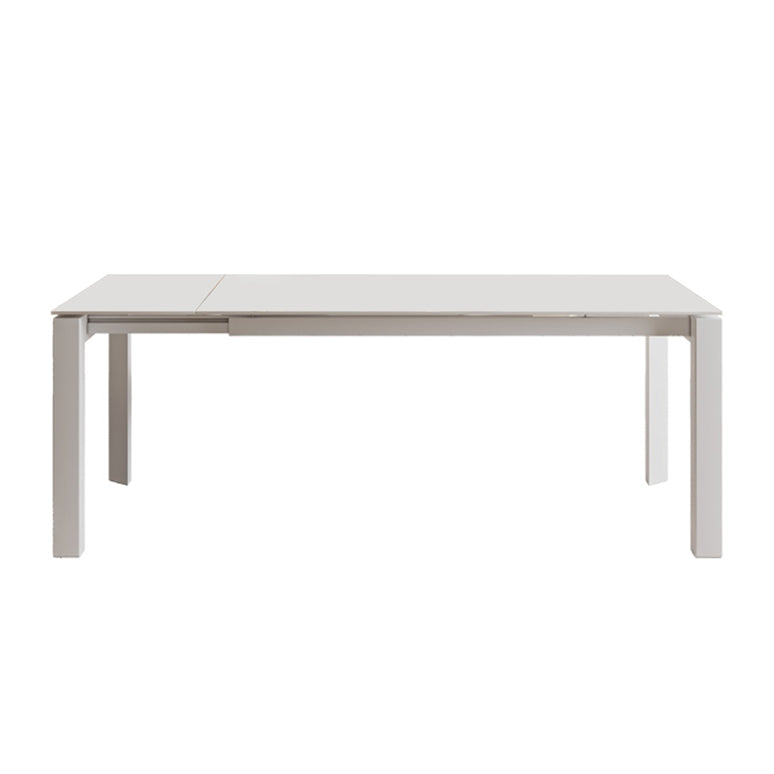 Modern Style 1/3/4/5/7 Pieces Dining Table Rectangle Stone Extendable Furniture in White