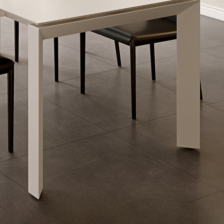 Modern Style 1/3/4/5/7 Pieces Dining Table Rectangle Stone Extendable Furniture in White