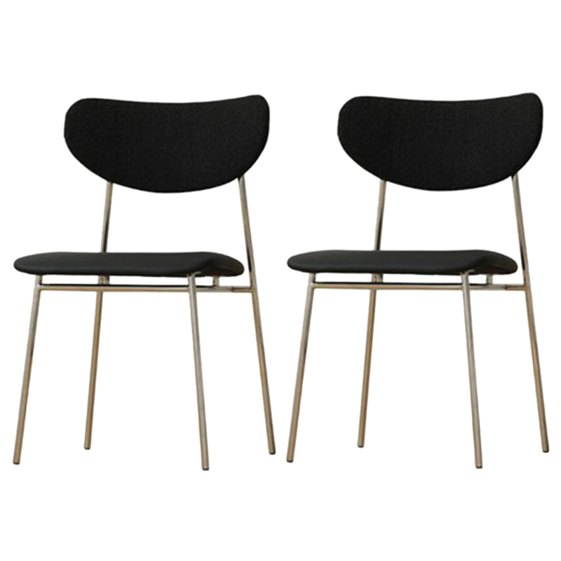 Contemporary Kitchen Dining Chair Open Back Metal Side Chair