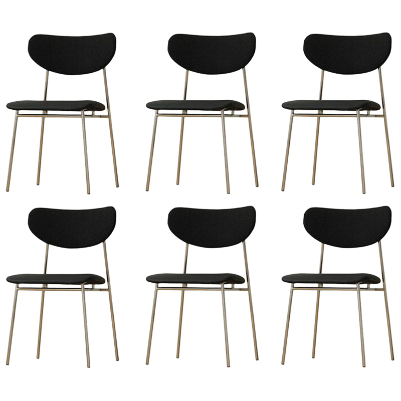Contemporary Kitchen Dining Chair Open Back Metal Side Chair