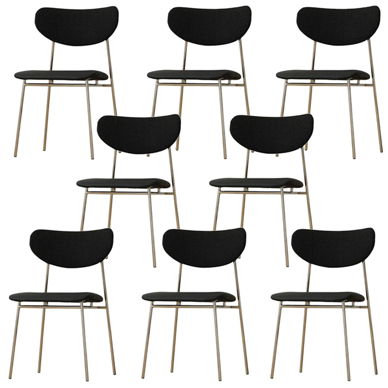 Contemporary Kitchen Dining Chair Open Back Metal Side Chair