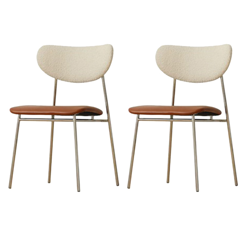 Contemporary Kitchen Dining Chair Open Back Metal Side Chair
