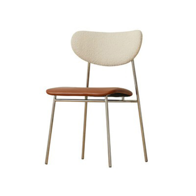 Contemporary Kitchen Dining Chair Open Back Metal Side Chair