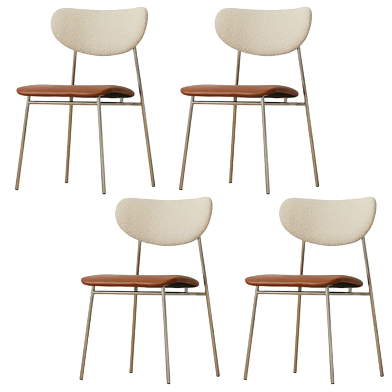 Contemporary Kitchen Dining Chair Open Back Metal Side Chair