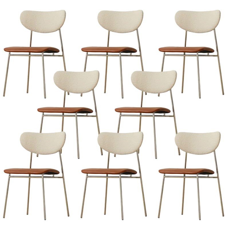 Contemporary Kitchen Dining Chair Open Back Metal Side Chair