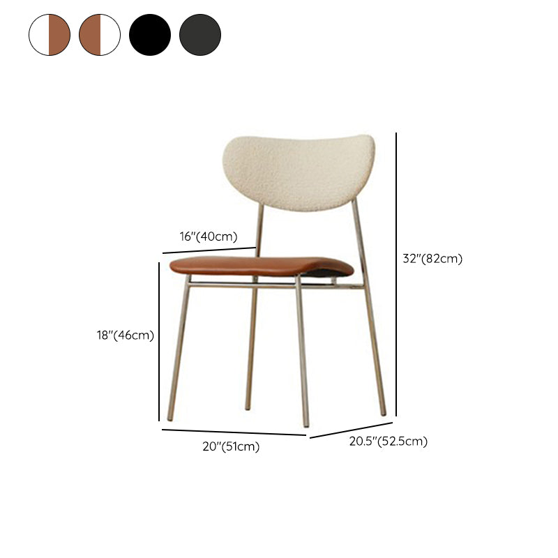 Contemporary Kitchen Dining Chair Open Back Metal Side Chair