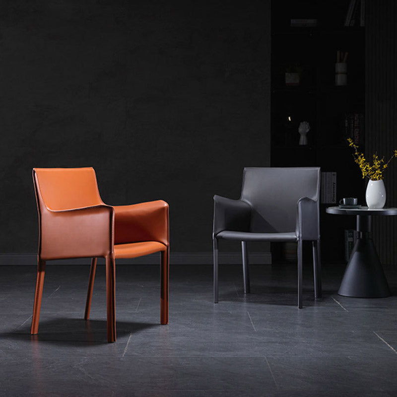 Industrial Upholstered Arm Dining Chair Kitchen Parsons Chair