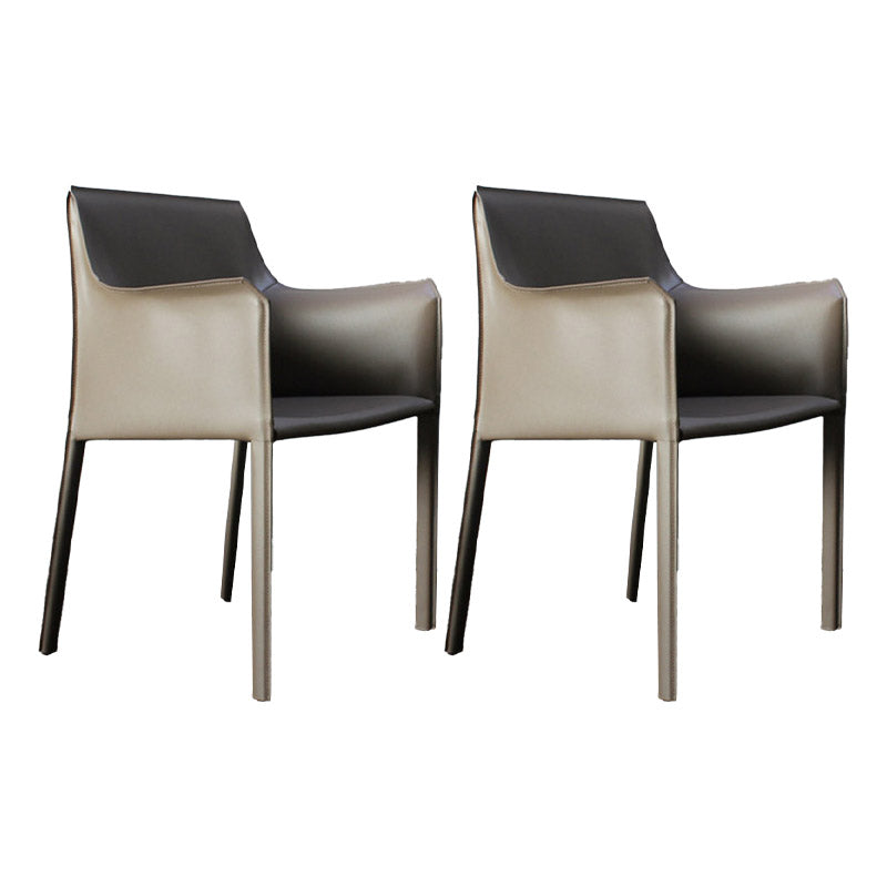 Industrial Upholstered Arm Dining Chair Kitchen Parsons Chair