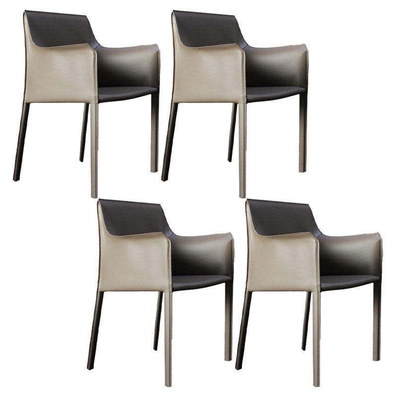 Industrial Upholstered Arm Dining Chair Kitchen Parsons Chair