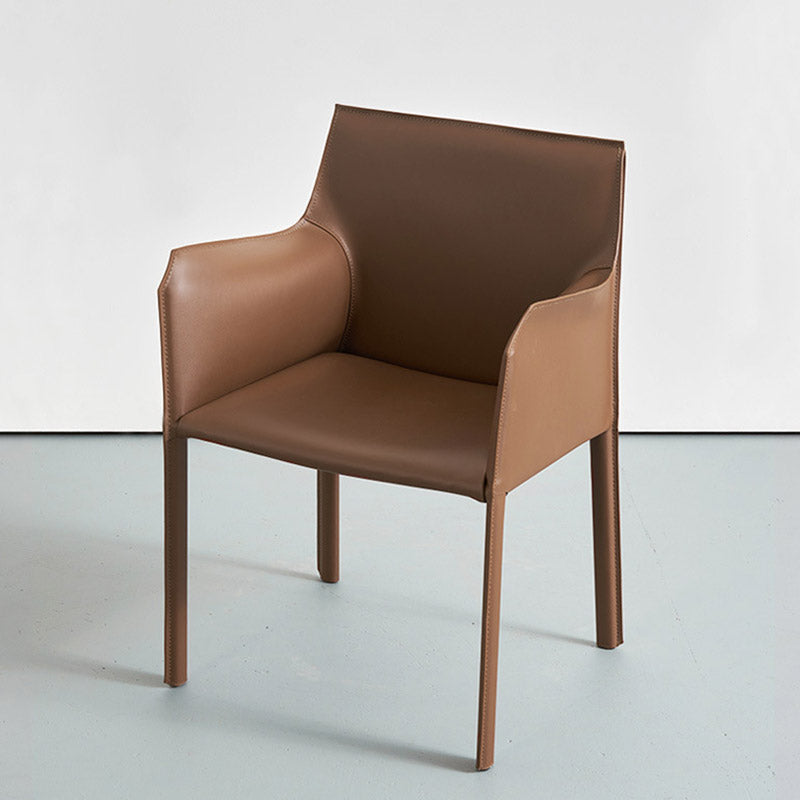 Industrial Upholstered Arm Dining Chair Kitchen Parsons Chair