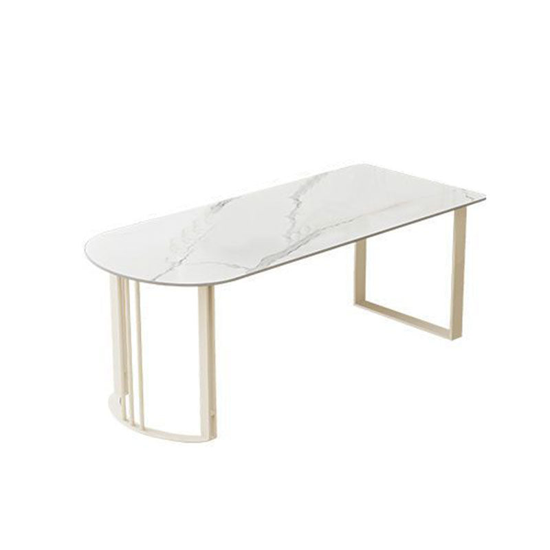 Contemporary Dining Room Dinner Table 4 Legs Stone Dining Table