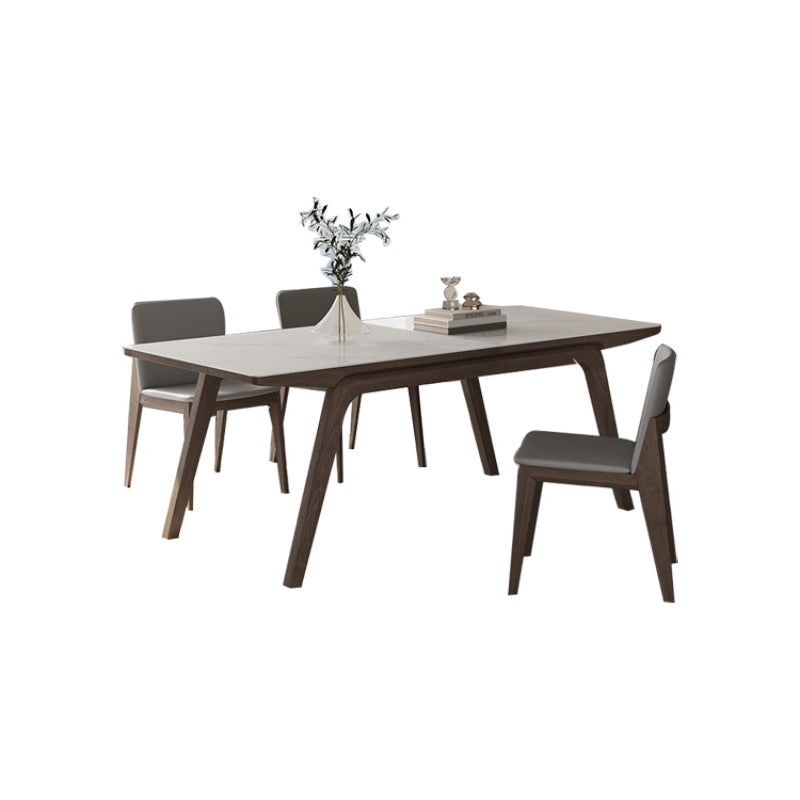 Modern 1/4/5/7 Pieces Dining Room Table Rectangle Stone Furniture in White