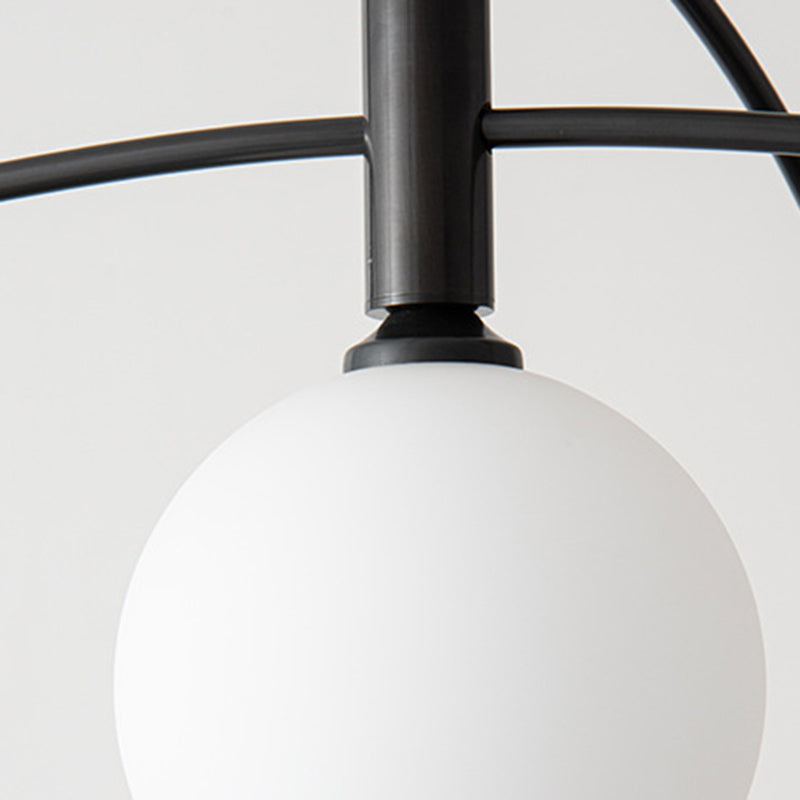 Ball Shape Glass Island Pendants Modern Style 5 Lights Island Pendant Lights
