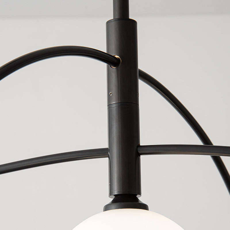 Ball Shape Glass Island Pendants Modern Style 5 Lights Island Pendant Lights