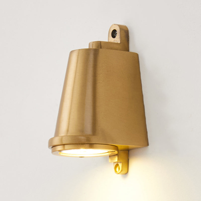 Modern Metal Wall Sconce Trapezoid Shape Wall Light with Glass Shade for Courtyard