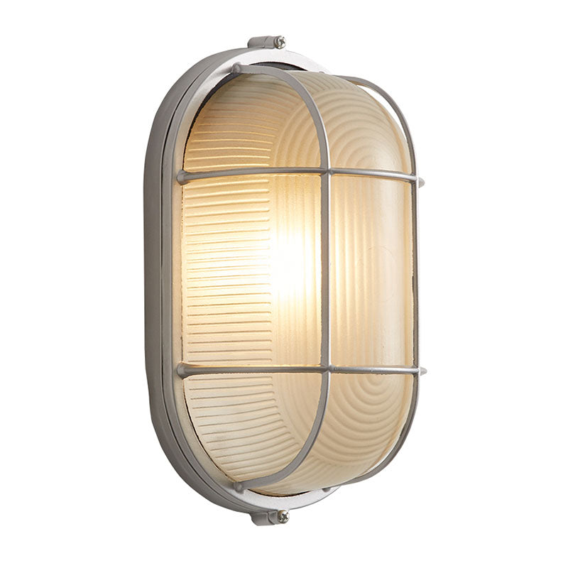 Metal Industrial Wall Sconce Geometric Shape Wall Light with Glass Shade for Courtyard