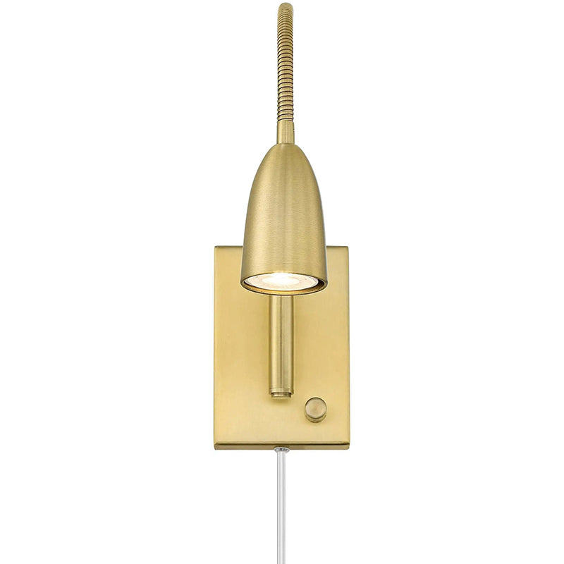Gold Modern Wall Sconce Cone Shape Wall Light with Metal Shade for Bedroom