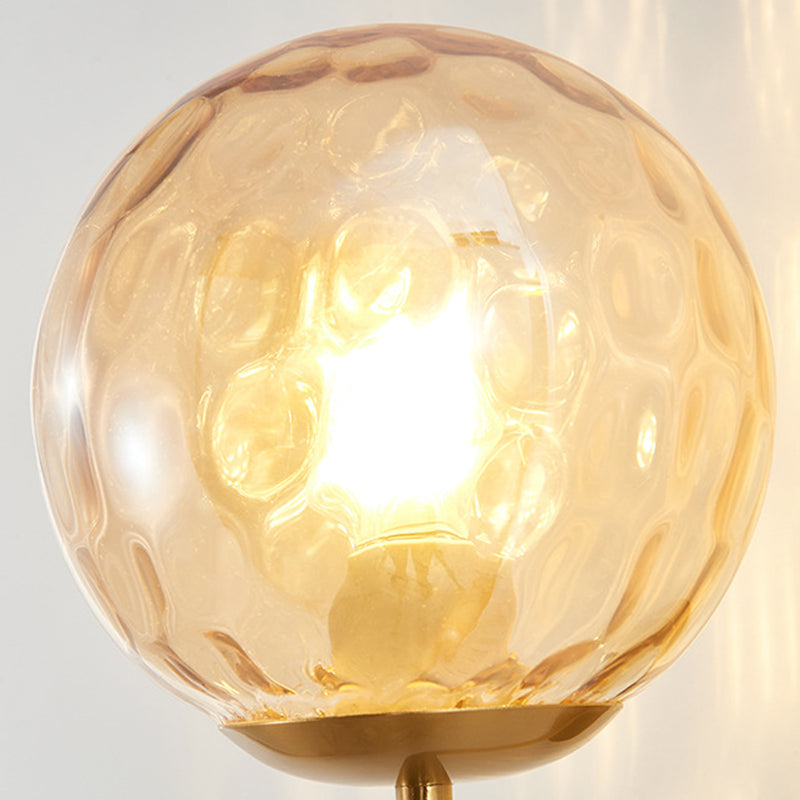 Metal Modern Wall Sconce Ball Shape Vanity Light with Glass Shade for Bathroom