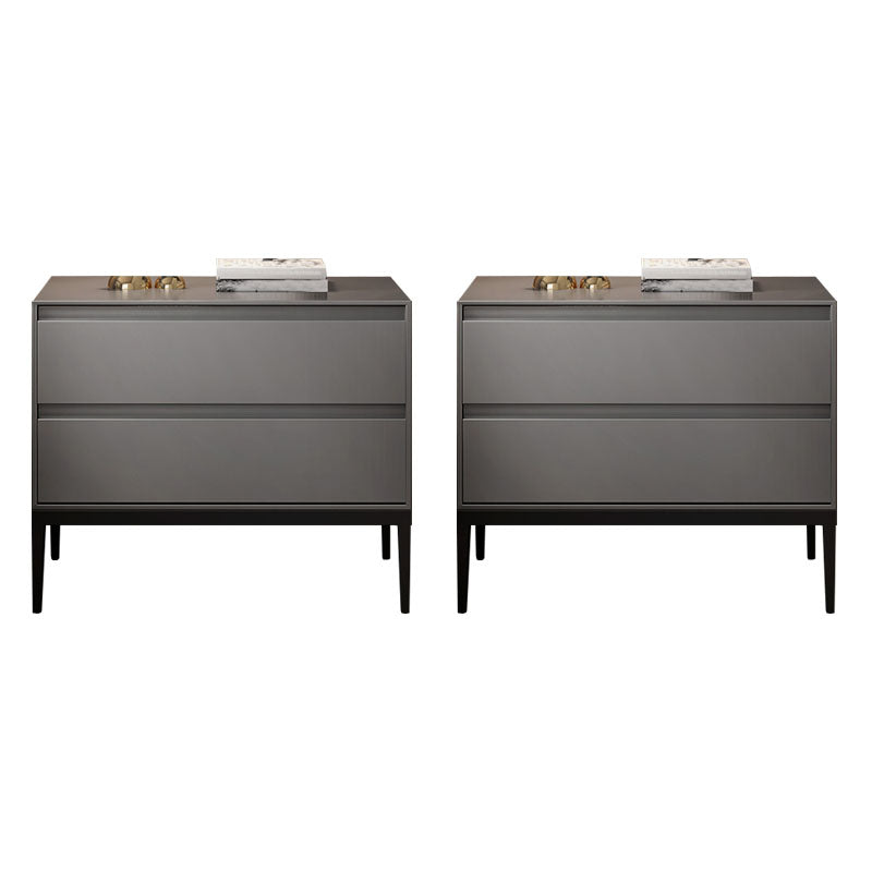 Modern Accent Table Nightstand Faux Wood Bedside Cabinet for Bedroom