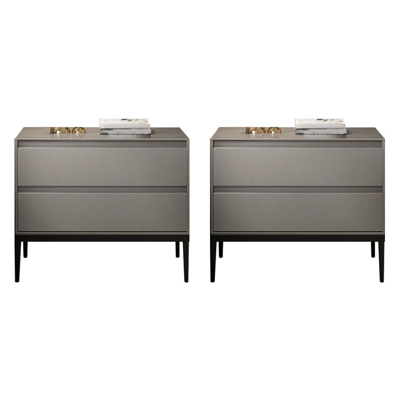 Modern Accent Table Nightstand Faux Wood Bedside Cabinet for Bedroom