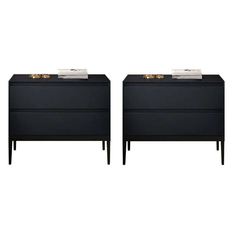 Modern Accent Table Nightstand Faux Wood Bedside Cabinet for Bedroom