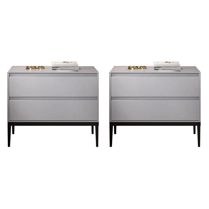 Modern Accent Table Nightstand Faux Wood Bedside Cabinet for Bedroom