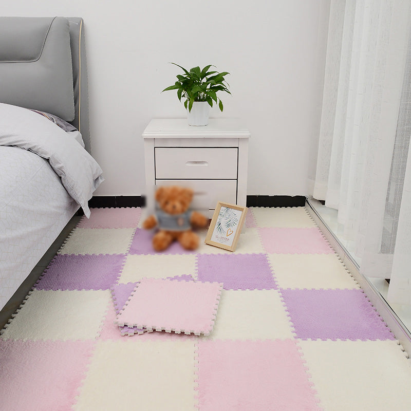 Non-Skid Level Loop Carpet Tile Multi-Color Interlocking Bedroom Carpet Tiles