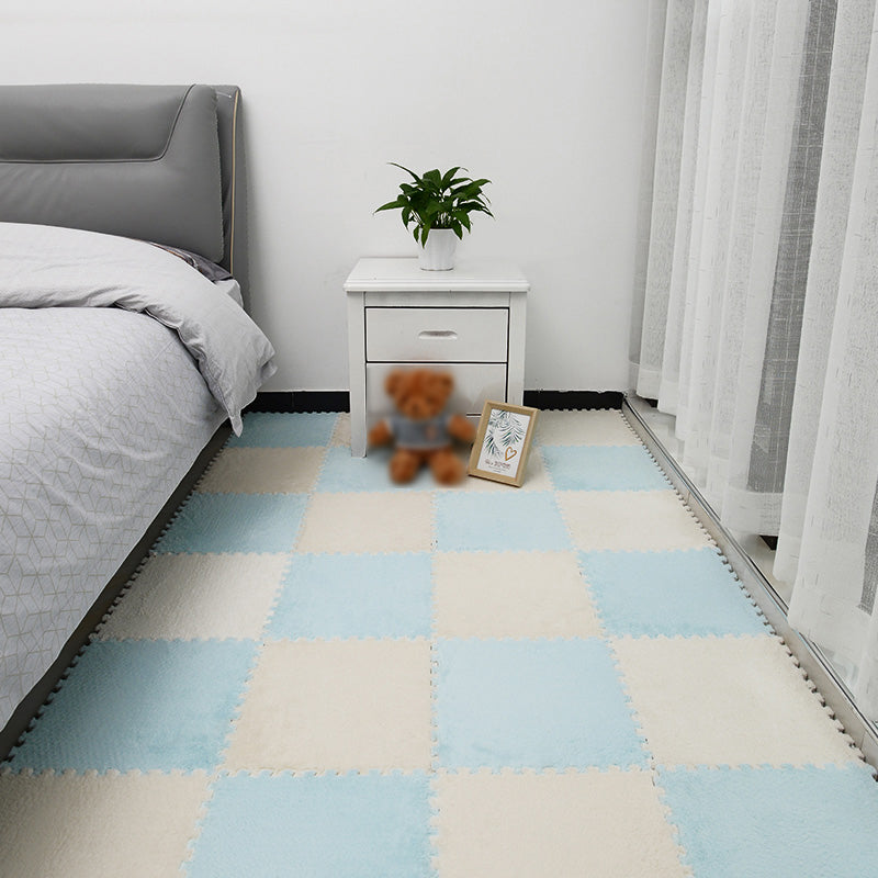 Non-Skid Level Loop Carpet Tile Multi-Color Interlocking Bedroom Carpet Tiles