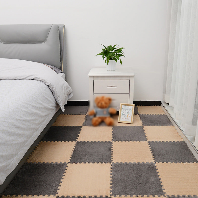 Non-Skid Level Loop Carpet Tile Multi-Color Interlocking Bedroom Carpet Tiles