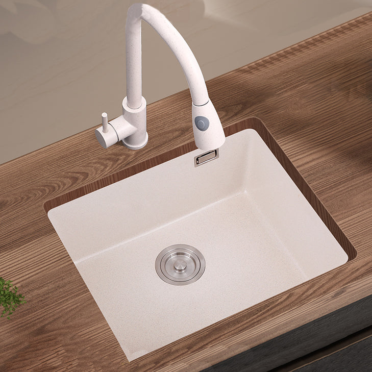 Single Bowl Kitchen Sink Quartz Kitchen Sink with Drain Assembly