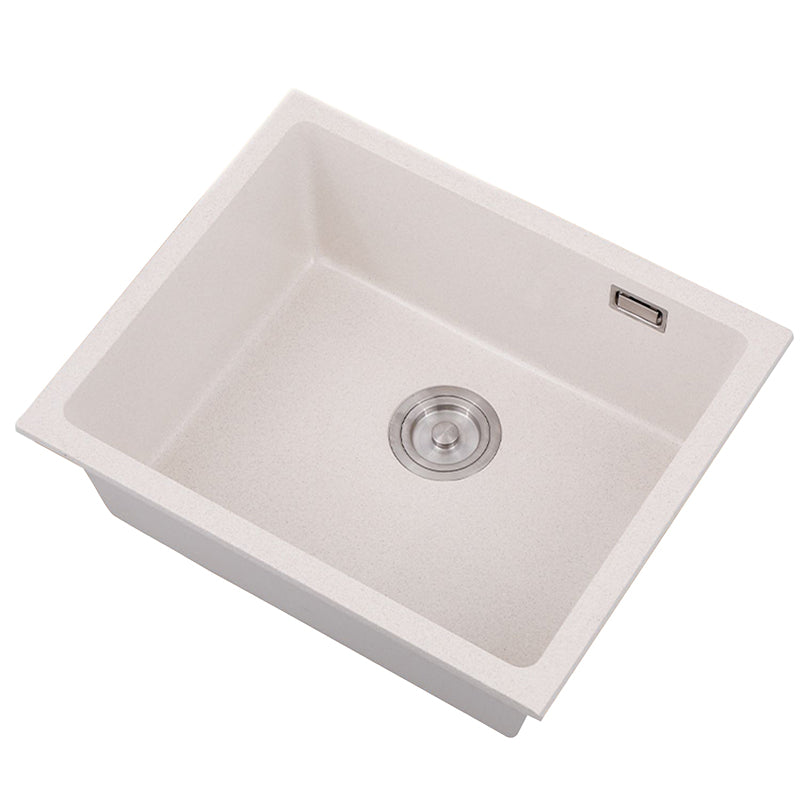 Single Bowl Kitchen Sink Quartz Kitchen Sink with Drain Assembly