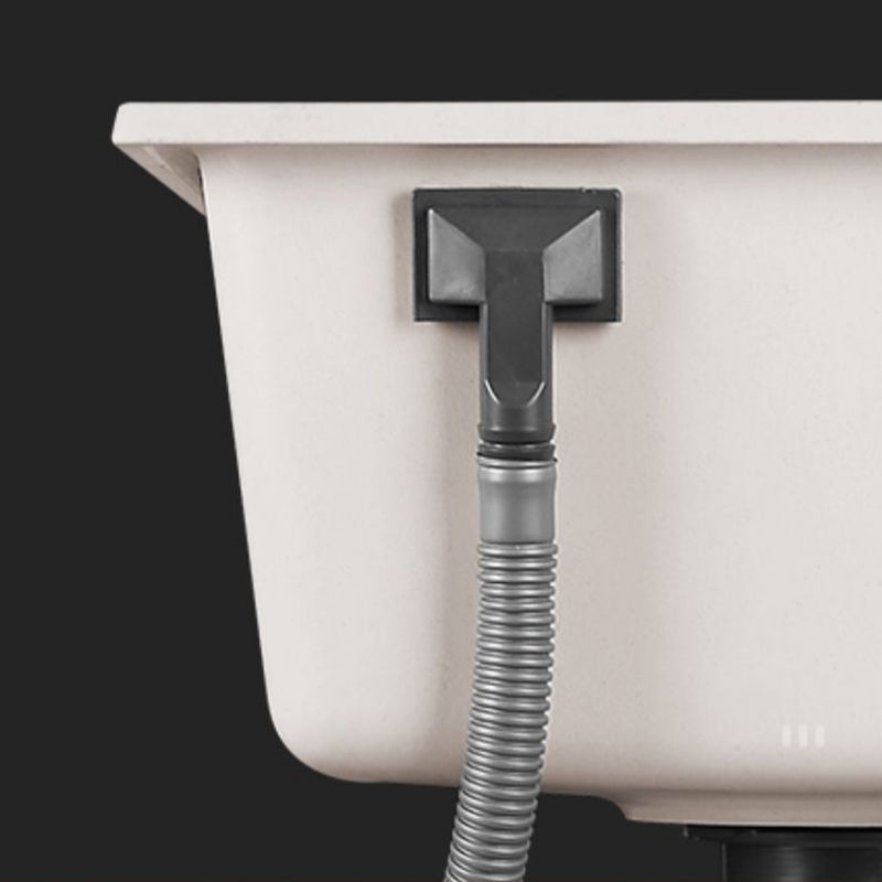 Single Bowl Kitchen Sink Quartz Kitchen Sink with Drain Assembly