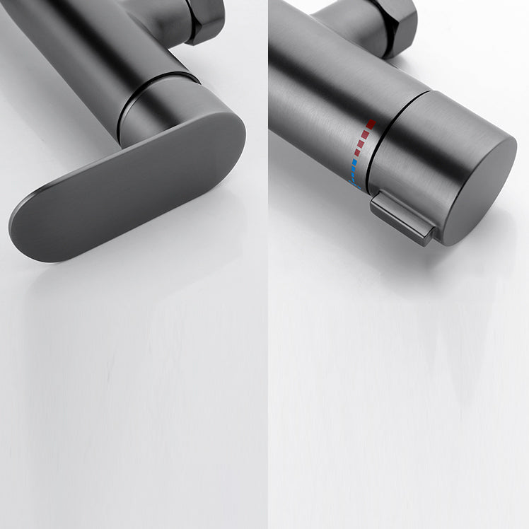 Contemporary Bathroom Faucet Wall Mounted Metal Tub Faucet Trim