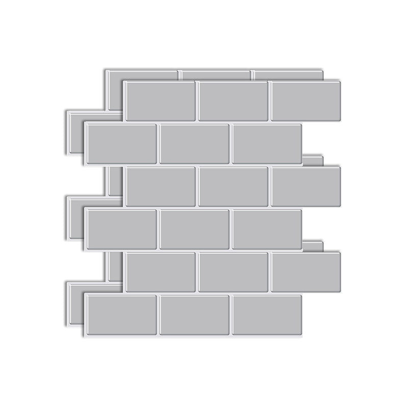 Square Peel & Stick Tile Stone Composite Subway Tile for Kitchen Backsplash