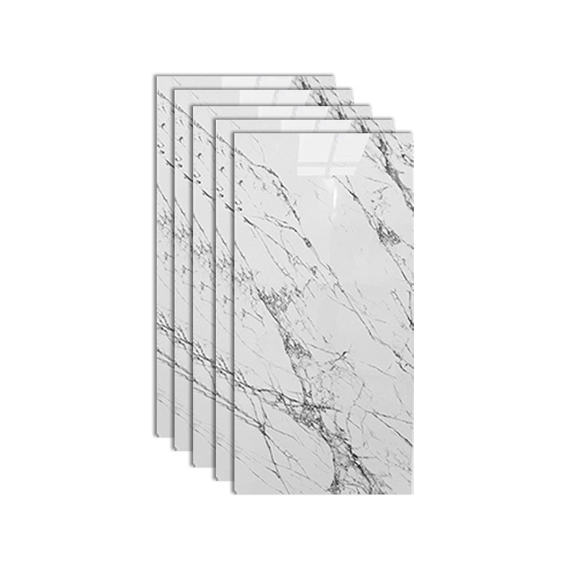 Stain Resistant Peel & Stick Tile Marbling Single Tile for Kitchen Backsplash