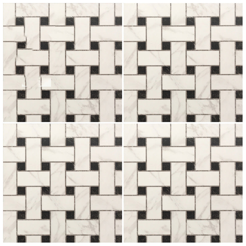 Modern Style Floor Tile Straight Edge Square Fabric Look Floor Tile