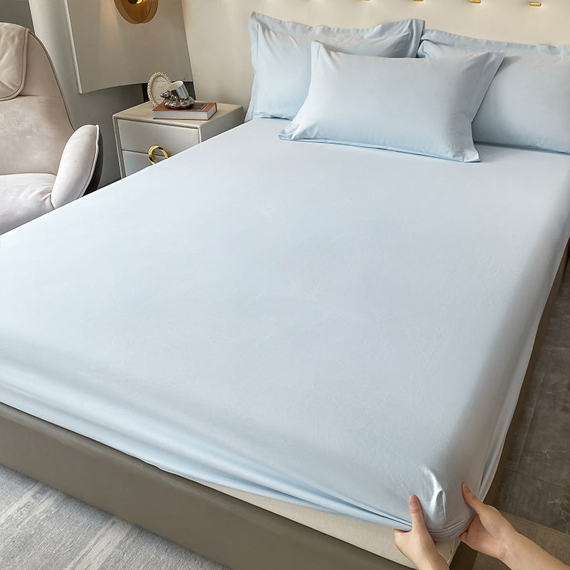 Soild Cotton Bed Sheet Set Modern Spring Extra Soft Fitted Sheet