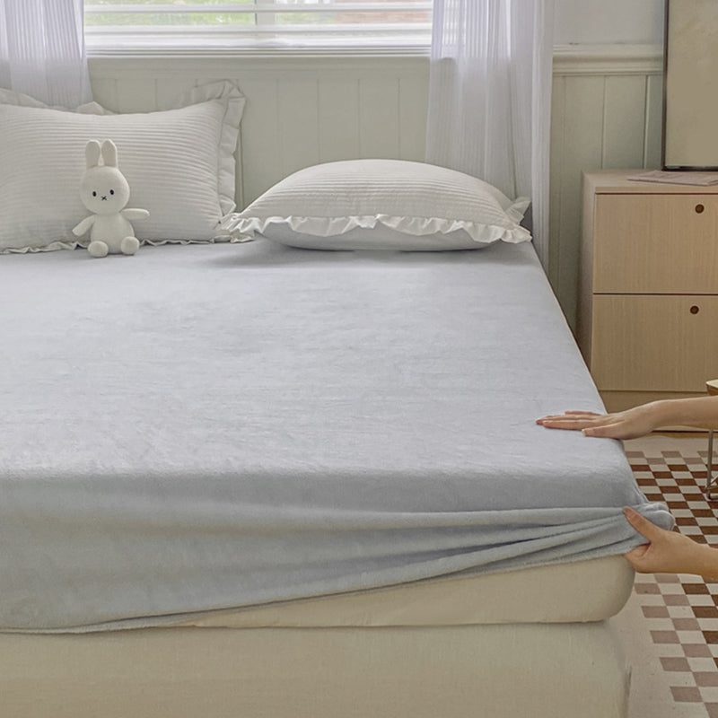 Solid Fitted Sheet Super Soft Standard Pillowcase for Bedroom