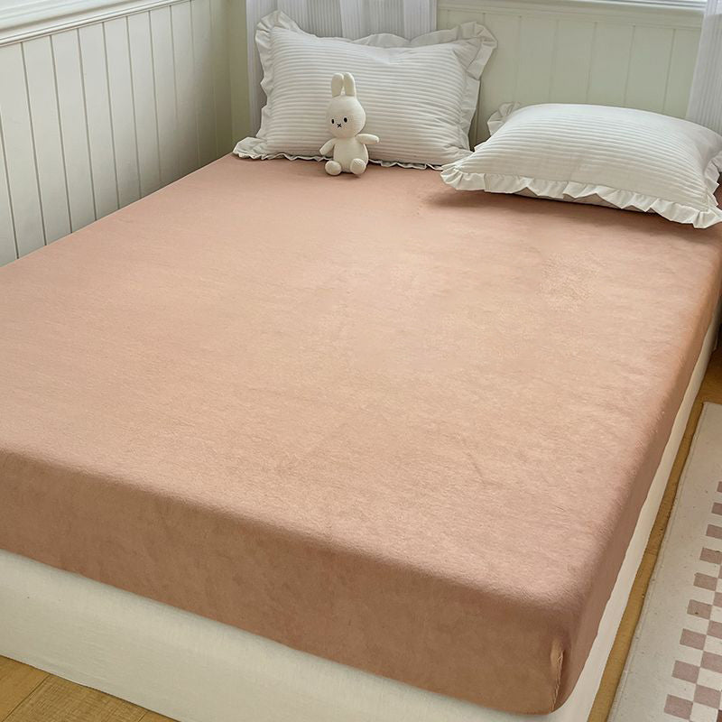 Solid Fitted Sheet Super Soft Standard Pillowcase for Bedroom