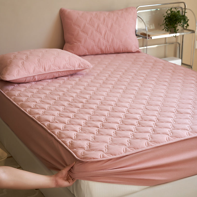 Standard Bed Sheet Set Cotton Soild Fitted Sheet for Bedroom