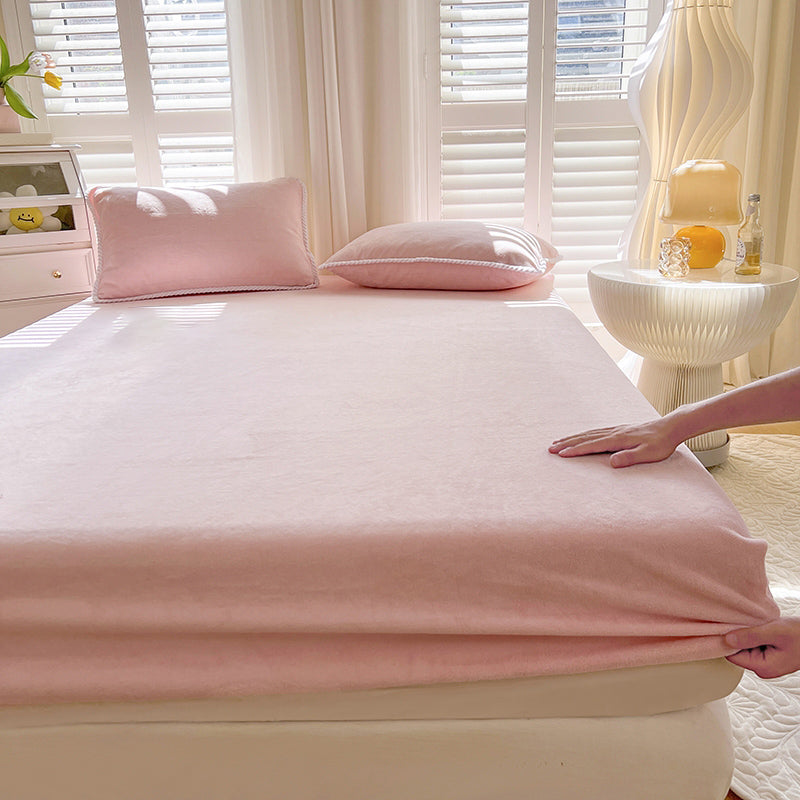 Flannel Fitted Sheet Modern Elegant Super Soft Bed Sheet Set