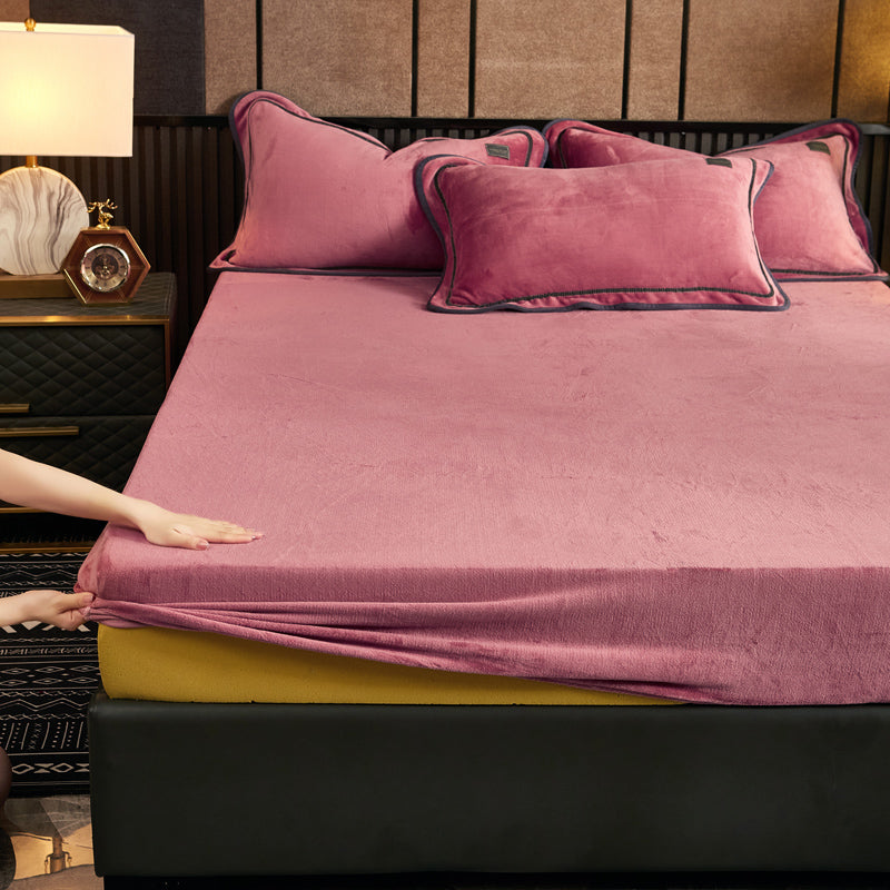 Modern Bed Sheet Soild Super Soft Set Fitted Sheet for Bedroom