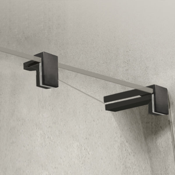 Black Scratch Resistant Shower Bath Door Semi Frameless Shower Doors