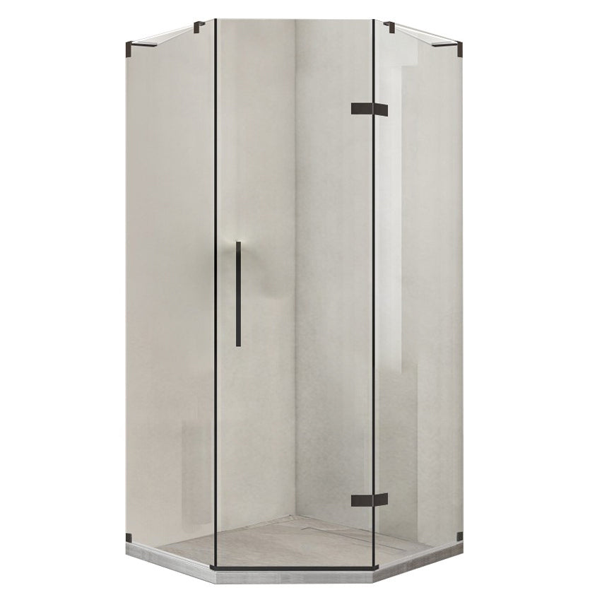 Black Scratch Resistant Shower Bath Door Semi Frameless Shower Doors