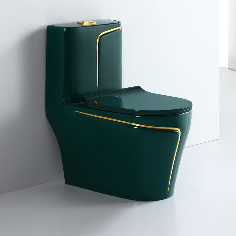 Traditional Ceramic Flush Toilet Floor Mounted Toilet Bowl for Washroom