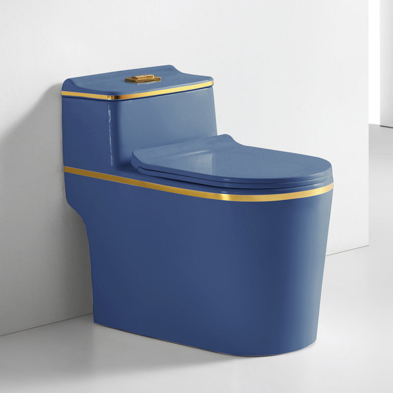 Traditional Ceramic Flush Toilet Floor Mounted Toilet Bowl for Washroom