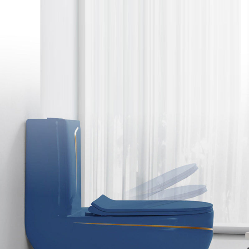 Traditional Ceramic Flush Toilet Floor Mounted Toilet Bowl for Washroom