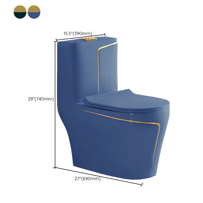 Traditional Ceramic Flush Toilet Floor Mounted Toilet Bowl for Washroom