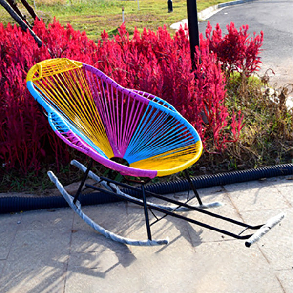 Modern Style Rocking Chair Rattan Outdoor Rocking Chair for Leisure